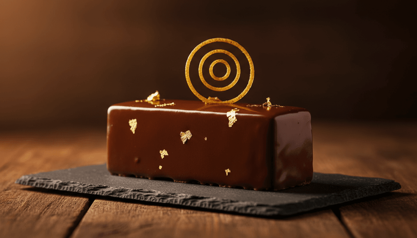Hand-crafted premium chocolate dessert with luxury presentation